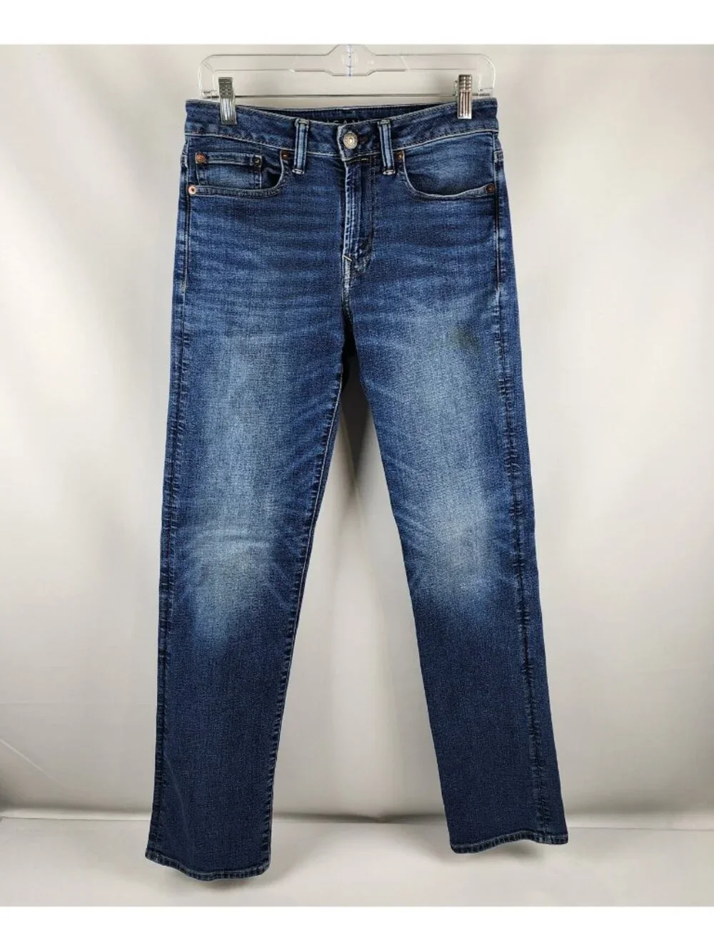 American Eagle Jeans Mens 29x32 Blue Airflex + Relaxed Straight Denim
